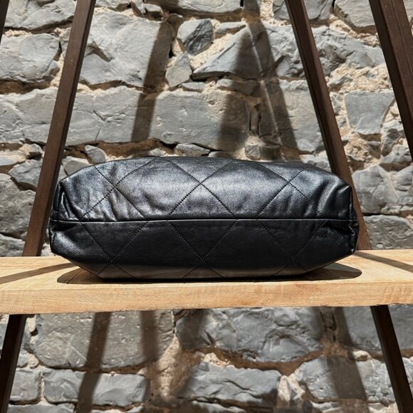 Chanel Black Calfskin Leather Medium 22 Hobo Bag W/ Pouch - Picture 8 of 16